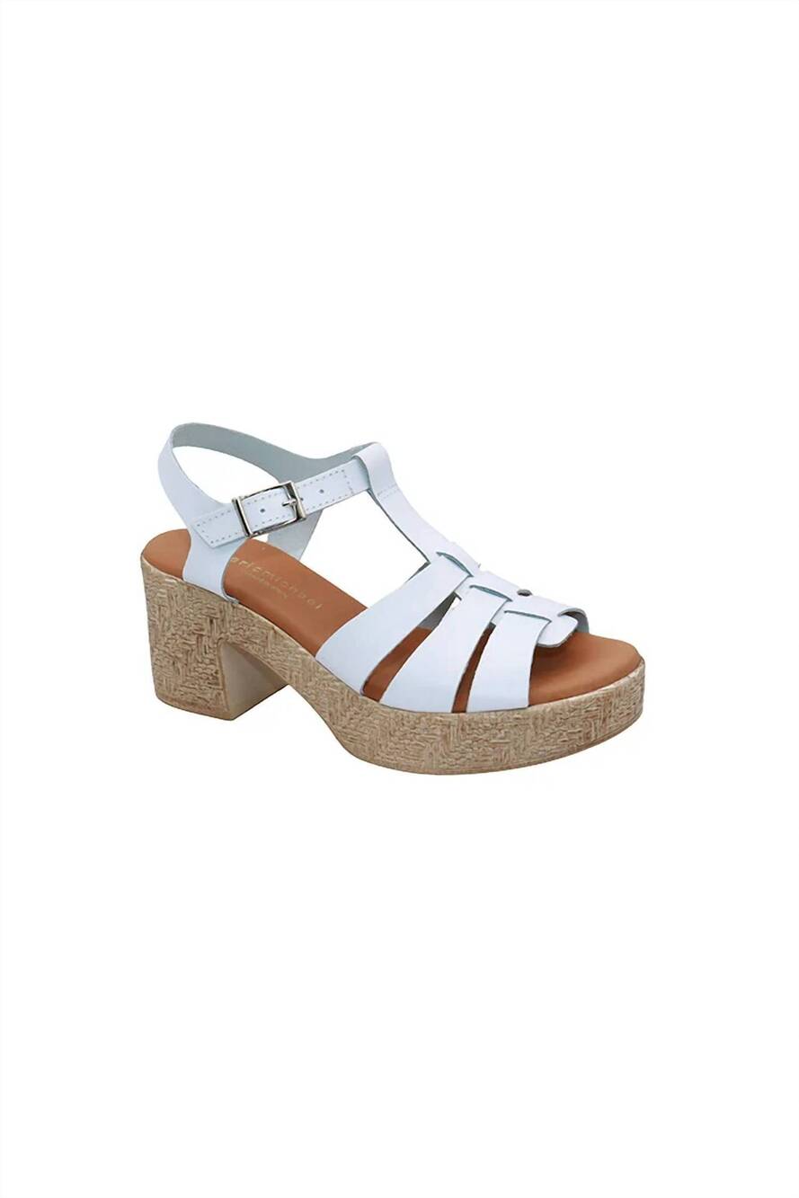 NEW ERIC MICHAEL women's joni wedge sandal in white